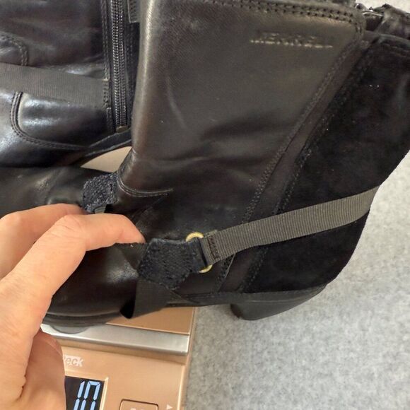 Merrell Womens Size 8 Black Evera Leather Suede Zip-Up Ankle Boots Booties Strap - Picture 8 of 12